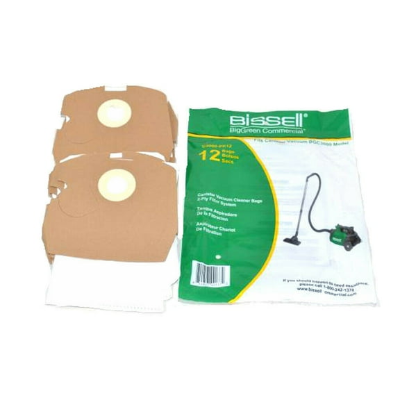 Replacement Part For Bissell Compact Canister Vacuum Cleaner Paper Bags (1 Pack 12 Bags) # 19-2494-08
