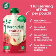 Beech-Nut Fruities Stage 2 Baby Food, Apple Peach & Strawberries, 3.5 oz Pouch