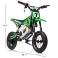 thumbnail image 5 of JIMUPARK 36V Kids Electric Dirt Bike, 350W Off-Road Bike Motocross Powerful Motorcycle for Kids Aged 8-12, with 15MPH Fast Speed, Twist Grip Throttle, Metal Suspension & Leather Seat, Green, 5 of 7
