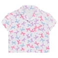 thumbnail image 5 of Btween Girls Pajama Set 4 Pack Short Sleeve Button-Down Sleepwear with Shorts, Soft Brushed ITY Fabric, 5 of 5