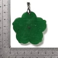 thumbnail image 3 of 5pcs Natural Malaysia Jade Pendants Flower Charms with Platinum Plated Iron Snap on Bails 46x47.5x7.5mm Hole: 6x4mm, 3 of 3