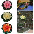 thumbnail image 4 of Flores artificiales flotantes Deco realista, 10 Uds., 10cm, flor de loto para jardín, estanque, piscina, acuario, terraza, boda, 4 of 4