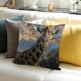 thumbnail image 3 of FCXZI Giraffe Mountain Sky Throw Pillow Cover for Home Sofa Couch 24x24in, 3 of 5