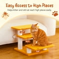 thumbnail image 4 of MWPO 15''H Multi-Step Pet Stairs for High Beds & Sofas, 3-Step Cat Stairs with 2 Toy Balls, Yellow, 4 of 8