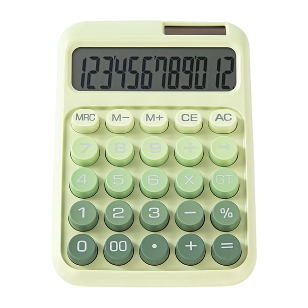 Calculadora de interruptor mecánico de 12 dígitos con pantalla LCD grande, calculadora de escritorio, diseño ergonómico, calculadoras para profesores, estudiantes, oficina, hogar y escuela.