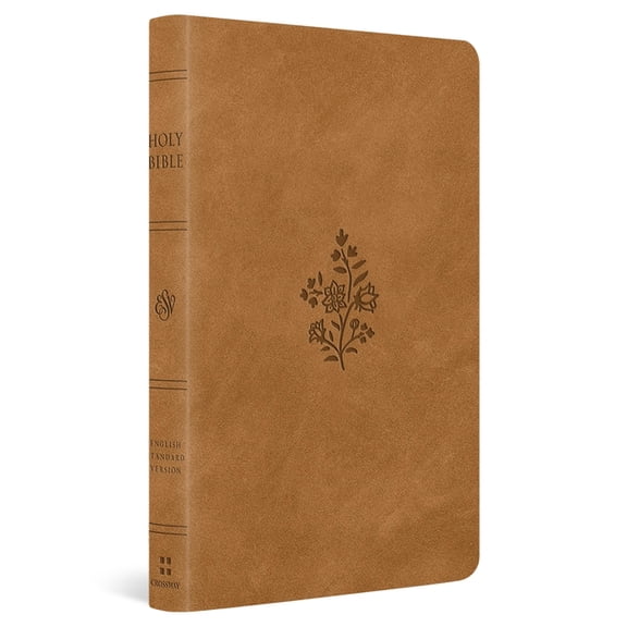 ESV Large Print Value Thinline Bible (Trutone, Nubuck Caramel, Wildflower Design), (Hardcover)