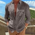 thumbnail image 2 of RKSTN Cardigan pour Hommes Mode Décontractée Col Rabattu Chandail en Molleton Col Uni Manches Longues Hauts en Coton Décontractés et Élégants pour l'Automne, 2 of 9
