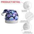 thumbnail image 4 of Salouo flower Skull star for Adult Christmas Hat Xmas Holiday Hat Santa Hat for Women & Men Festive Headwear Accessories Fit for Christmas/ New Year/Holiday/Party,1PC, 4 of 6
