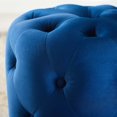 thumbnail image 6 of Tufted Accent Chair Ottoman, Round, Velvet, Blue Navy, Modern Contemporary Urban Design, Living Lounge Room Hotel Lobby Hospitality, 6 of 6
