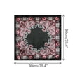 thumbnail image 3 of INSPIRAR CHIC Mujeres Pañuelo de Satén Cuadrado 35" Gran Pañuelo de Paisley Simétrico de Seda para el Cabello, Envoltura para Dormir, Bandanas 90x90cm Negro Rojo, 3 of 6