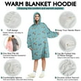 thumbnail image 5 of Wearable Oversized Blanket,Colorful Games Controller Blue Pattern Wearable Blanket Hoodie for Adults,Cozy Hooded Blankets with Super Pockets,Super Warm Fuzzy Pullover for Women & Men, 5 of 6