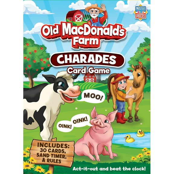 MasterPieces Old MacDonald's Farm Charades Card Game for Kids