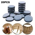 thumbnail image 5 of 20pcs Round Furniture Gliders Self Adhesive Teflon Sliders Sliding Block Table Chair Leg Mat Floor Protector Mover Pads Grey, 5 of 5