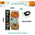 thumbnail image 4 of Fall Pumpkins House Flag 28 x 40 Inch Double Sided Harvest Autumn Eucalyptus Leaves Welcome Thanksgiving Burlap Large Flag Holiday Seasonal Outside Yard Outdoor Decoration, 4 of 6