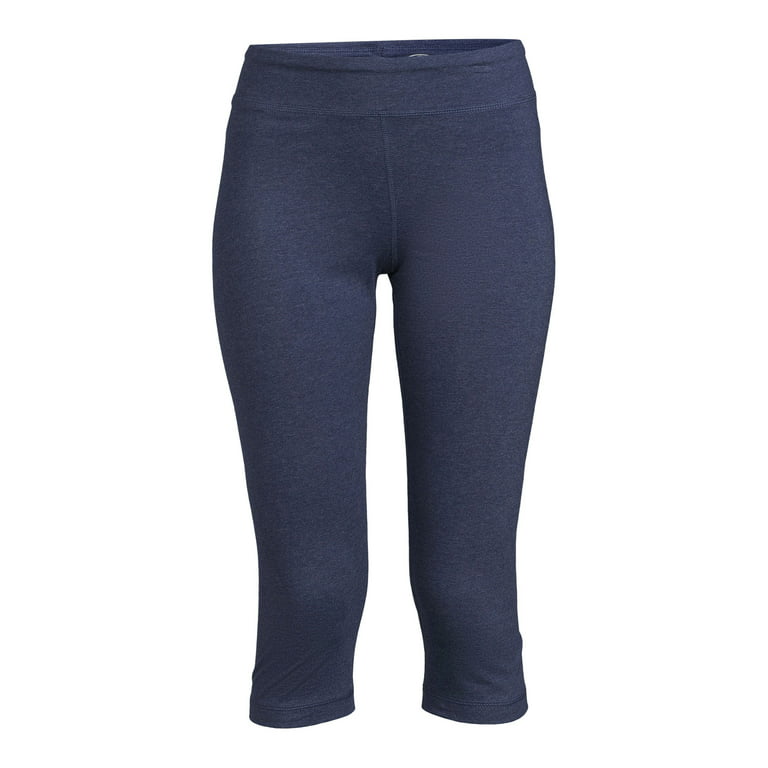 Size XXL Plus Size Womens Stretch Capri Pants ATHLETIC DriWorks Indigo Blue  NEW