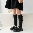 thumbnail image 4 of Esaierr 2 Pack Kids Girls Long Socks Knee High Socks for Toddler Bow Dress Stockings Dress for 3-12Y, 4 of 5