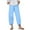 A02_Blue, variant on gbyLJF Womens Capri Pants Summer Cotton Linen Beach Capris Elastic Waist Baggy Straight Leg Crop Trousers A02_Dark Gray M