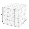 thumbnail image 7 of Beaumont Lane Leather Black Ottoman Cube 18"W Unassembled, 7 of 7