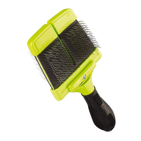 FURminator Soft Slicker Brush For Dogs, Large, For Silky Or Wiry (Best Way To Brush A Dog)