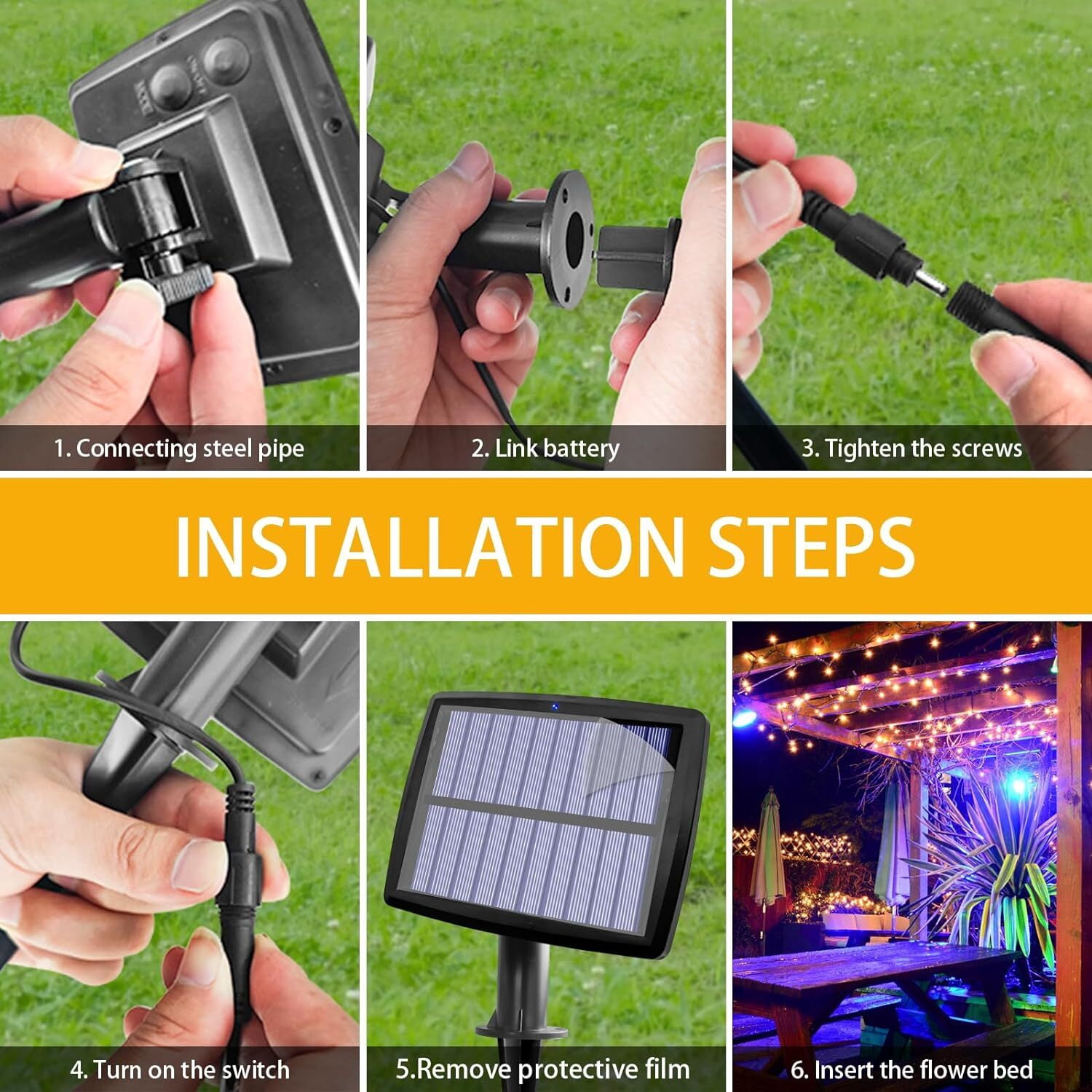 GOUTOOL Waterproof LED Floating Pool Lights, 12 Count