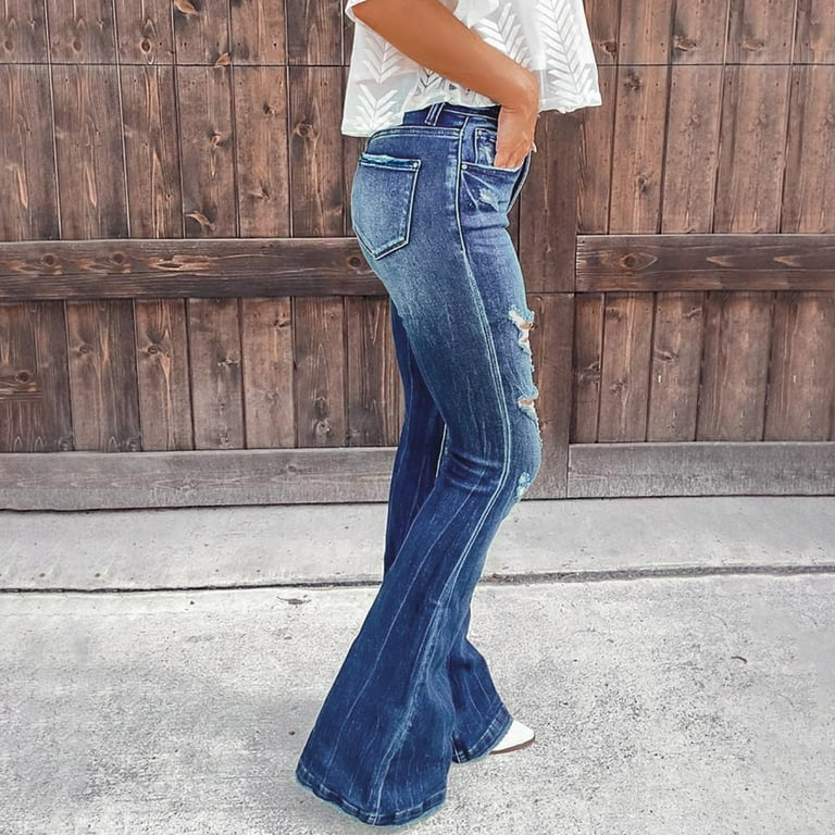 Women's Y2K E-Girl Jeans Casual Star Print Pants Classic Straight Leg  Trousers