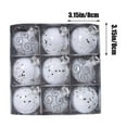 thumbnail image 3 of Luoshdecor 9PCS Christmas Ball Ornaments, White Shatterproof Christmas Decorations Tree Sliver Balls,for Xmas Trees Wedding Party Home Holiday Decor 3.15 in, 3 of 6