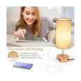 thumbnail image 3 of Lámpara de mesa de noche para dormitorio - Lámpara táctil regulable de 3 vías Puertos de carga USB C y salida de CA, 3 of 5