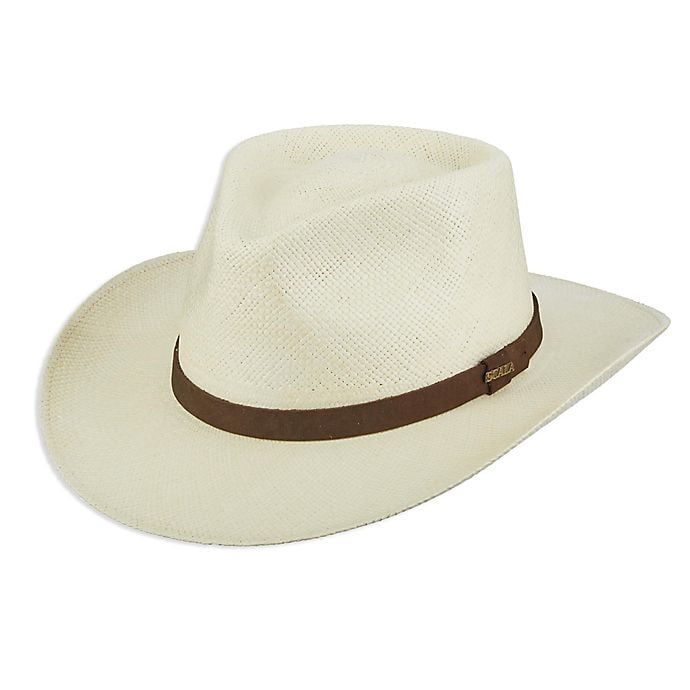 Scala Scala Men's Medium Panama Straw Outback Hat in Natural