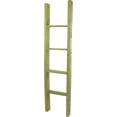 thumbnail image 4 of Ekena Millwork 15"W x 60"H x 3 1/2"D Vintage Farmhouse 4 Rung Ladder, Barnwood Decor Collection, Restoration Green, 4 of 13
