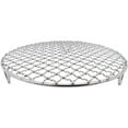 thumbnail image 2 of Manunclaims 1 Pack Multi-Purpose Round Stainless Steel Cross Wire Steaming Cooling Barbecue Rack/Carbon Baking Net/Grill/Pan Grate with Legs ( 6.5-8.3 Inch Dia), 2 of 8
