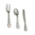 thumbnail image 2 of stanreset 3 Pieces Tableware Model Mini Lovely Size 1/12 Kitchen Spoon Early Educational Imitation Children Baby Kids Using Gold Silver, 2 of 6