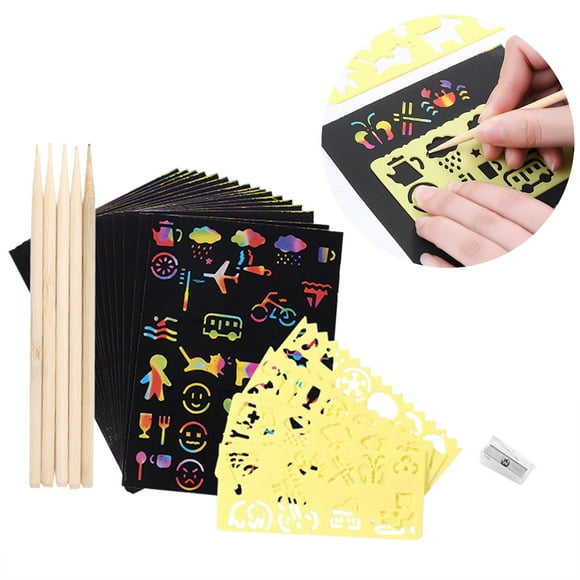 Scratch Art Kit Creative Fashion DIY Scratch Art Papier Scratch Pad pour Enfants