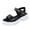 Black, variant on Vedolay Flat Sandals for Women Wedge Women's Casual Summer Square Open Toe Wedge Sandals,Black 7.5