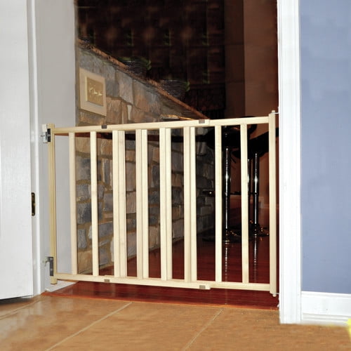 GMI GuardMaster III Wood Slat WalkThru Pet Gate