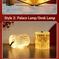 thumbnail image 6 of Wooden Fan Shaped Lamp Touch Control Mood Light Portable Night Light for Living Room Decoration Gift for Her Anniversary Present(F), 6 of 8
