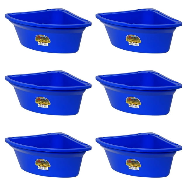 Little Giant PCF6BLUE Mangeoire d'Angle en Plastique Robuste pour 6,5 Gallons, Bleu