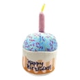 thumbnail image 1 of Injueey Juguete para perro chillón, pastel relleno, juguete de peluche para juguete interactivo, celebración con estilo, pastel de Kits de decoración para fiestas Marrón, tipo 1 8.5 pulgadas, 1 of 6