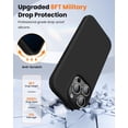 thumbnail image 4 of KOMI Designed for iPhone 16 Pro Max Case,Shockproof Liquid Silicone Protective Phone Case with Soft Anti-Scratch Microfiber Lining Ultra Slim Drop Protection Phone Cover 6.9 inch Black, 4 of 5