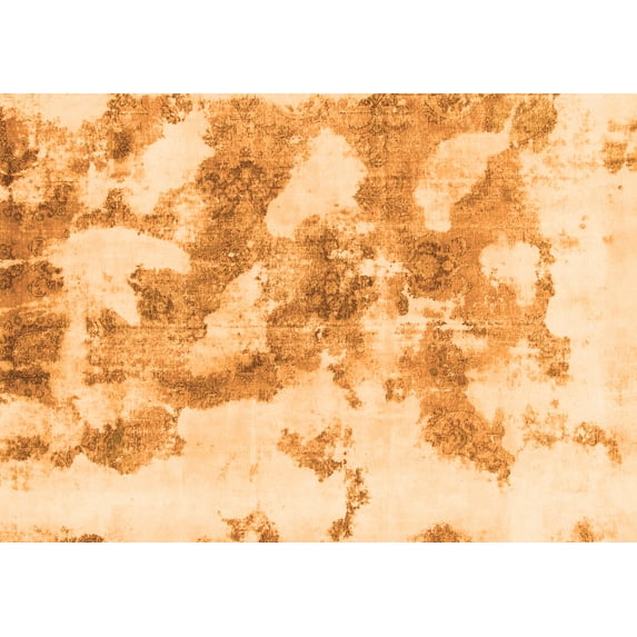 Ahgly Company Indoor Rectangle Abstract Orange Modern Area Rugs, 6' x 9'