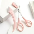 thumbnail image 2 of Buy 1 Get 2 Free Curved Eyebrow Trimmer Facial Eyebrow Scissors With Comb Stainless Steel Makeup, 2 of 8
