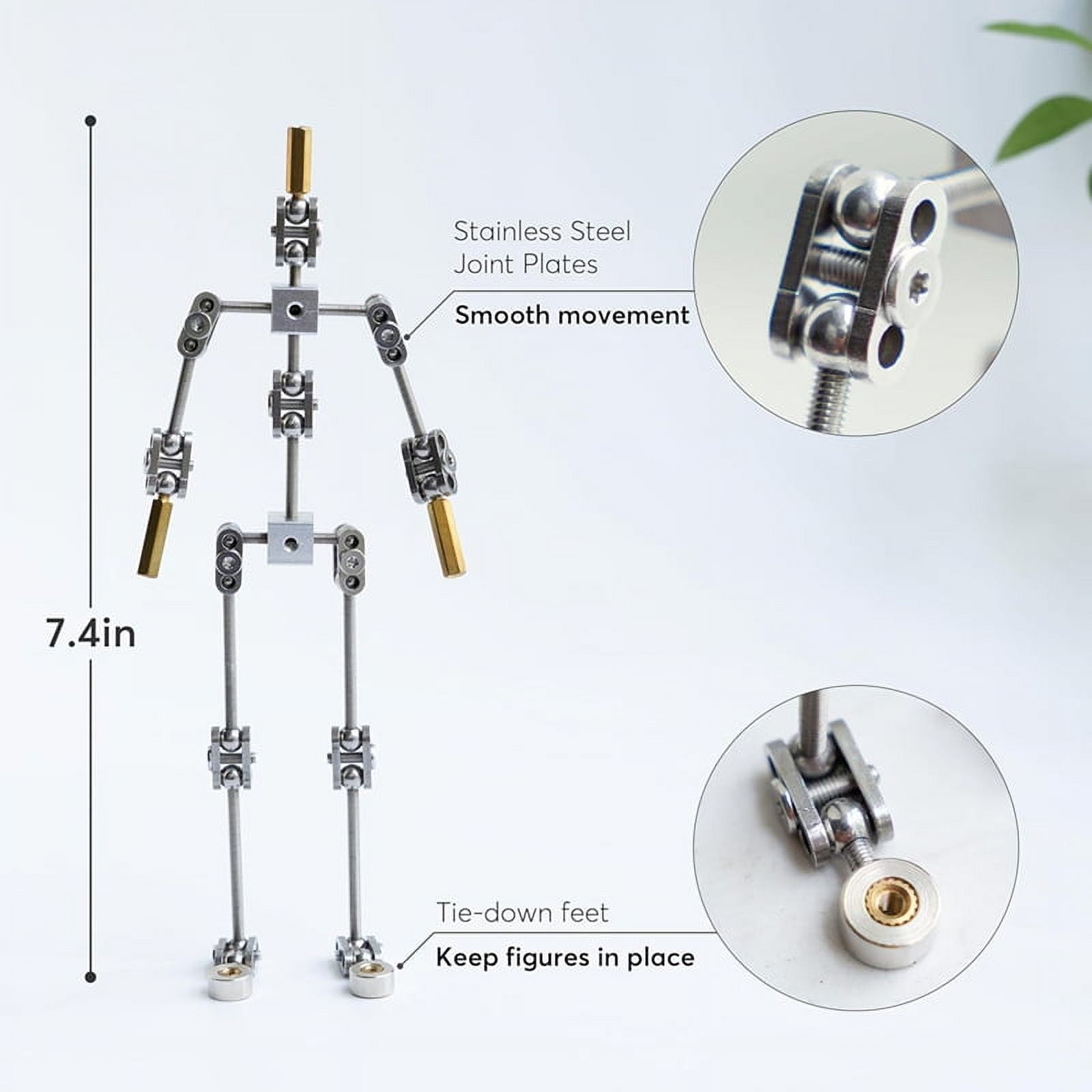 Armature Kit - DIY Metal Puppet Figure Skeleton, Easy to Assemble, Animated Character Design, for Stop Motion Animation