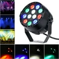 thumbnail image 1 of Luz LED Par, EBTOOLS, luz de escenario de 12 LED con color RGBW, DMX, estroboscópico y modo activo por sonido, 1 of 7