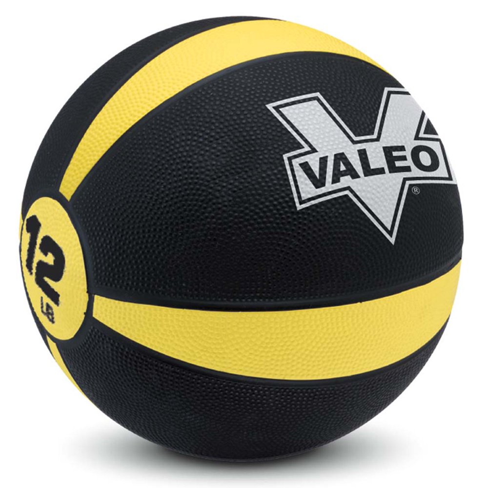 Valeo 12Pound Medicine Ball With Sturdy Rubber Construction And