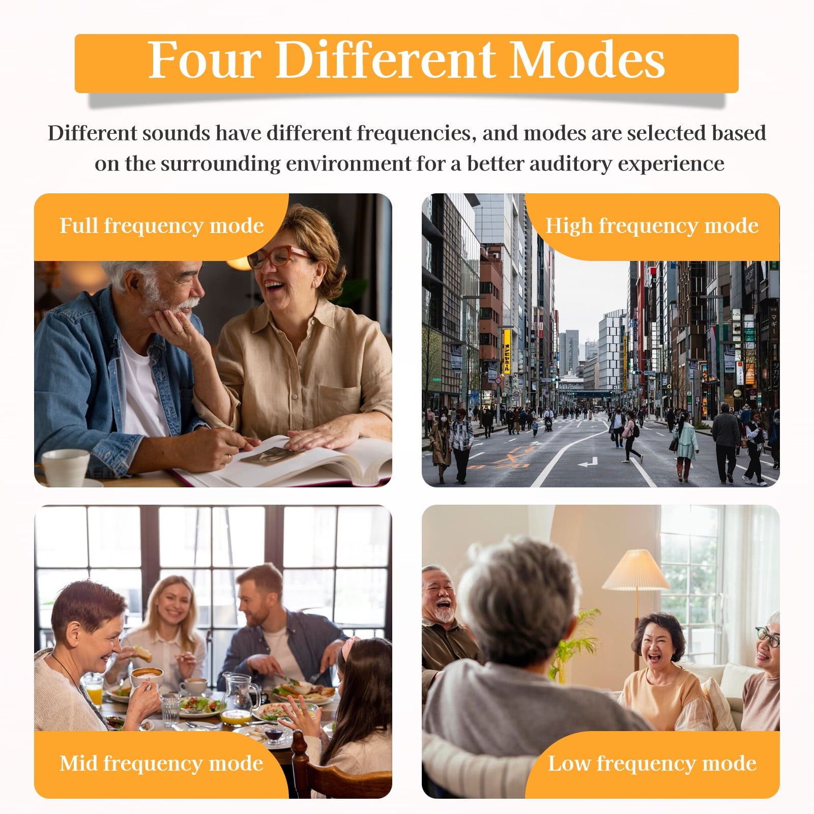 ELCTRTICI Hearing Aids for Seniors, 16-Channel Rechargeable Hearing Aid with Smart Noise Cancelling, 4 Modes & 8 Volume Levels, Single, Beige