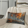thumbnail image 5 of Honeii White Horse Autumn Birch Pattern Decorative Throw Pillow Case - Elevate Your Couch, Sofa, or Bed with Stylish Home Decor-20"x30", 5 of 6
