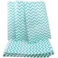 thumbnail image 4 of 50 Qty 6" x 9" Decorative Flat Paper Gift Bags - Teal Blue Chevron Pattern on White Kraft Bags - for Sales/Treats/Parties Cookies/Gifts - N'icePackaging, 4 of 8