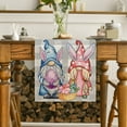 thumbnail image 2 of Moocorvic Easter Table Runner 35.5'' Long Easter Gnomes Rabbit Ears Prints Spring Holiday Party Kitchen Dining Table Decoration, 2 of 6