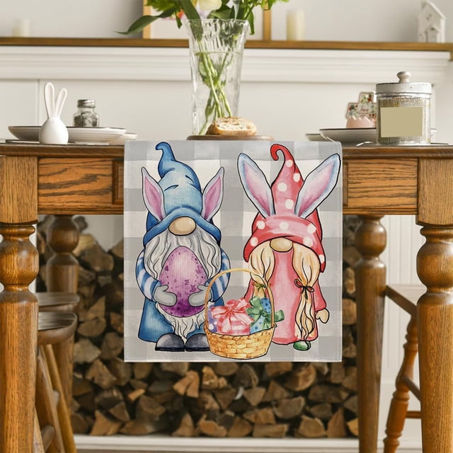Decoraciones de Pascua, banderines coloridos para mesa, decoración de mesa para restaurante, sala de estar, ideal para familias y restaurantes. Disponibles en cuatro tamaños. Banderines de lino.
