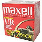 Maxell 8-Pack UR-60 Blank Audio Cassette Tape, Black