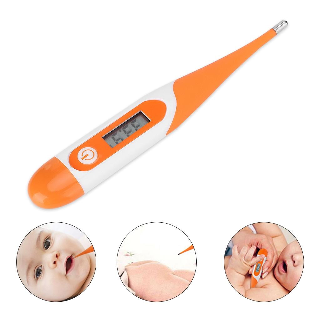 Fdit Thermometer,Soft Head Electronic Ear Forehead Armpit Thermometer LCD Display for Children